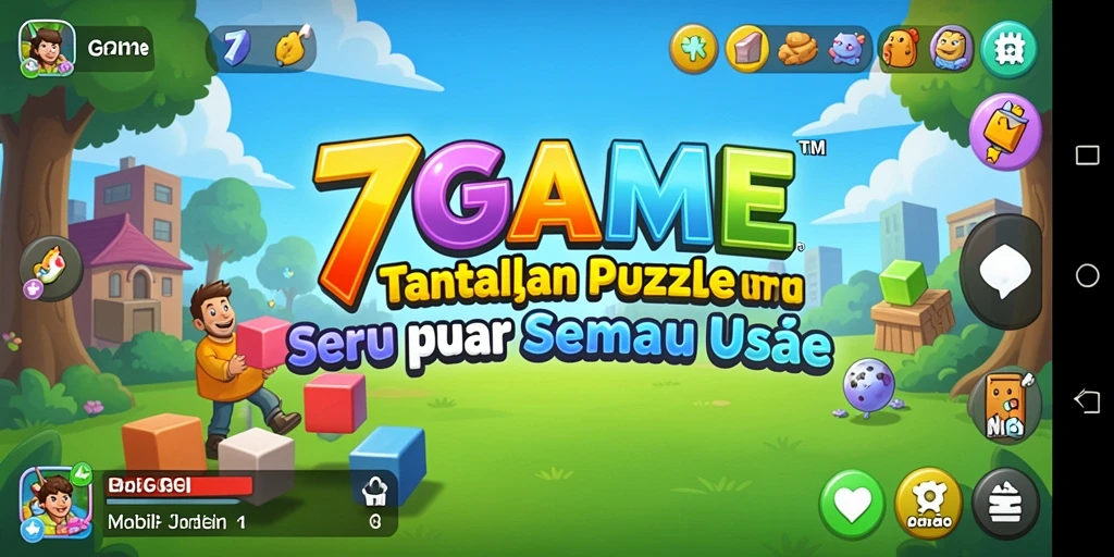 Screenshot gamePuzzle menampilkan level menantang 7GAME yang menarik.