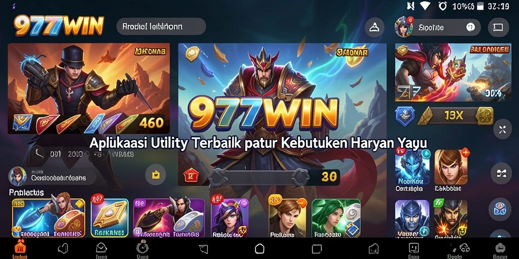 Tampilan utama 9777WIN dengan fitur-fitur Utility yang menarik.