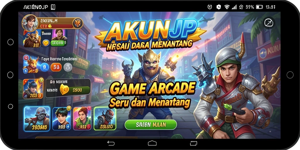 Tampilan gameplay AKUNJP yang penuh aksi dan seru.