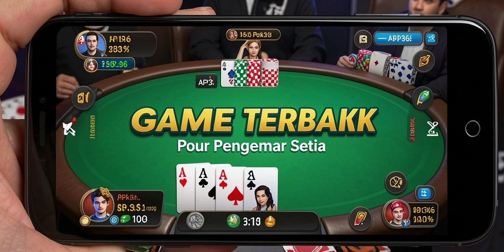 Tampilan menarik gameplay Poker dalam aplikasi API36.