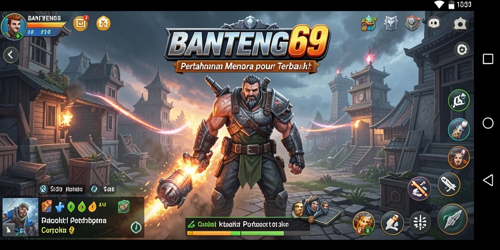 Tampilan gameplay BANTENG69 dengan strategi Tower Defense yang intens.