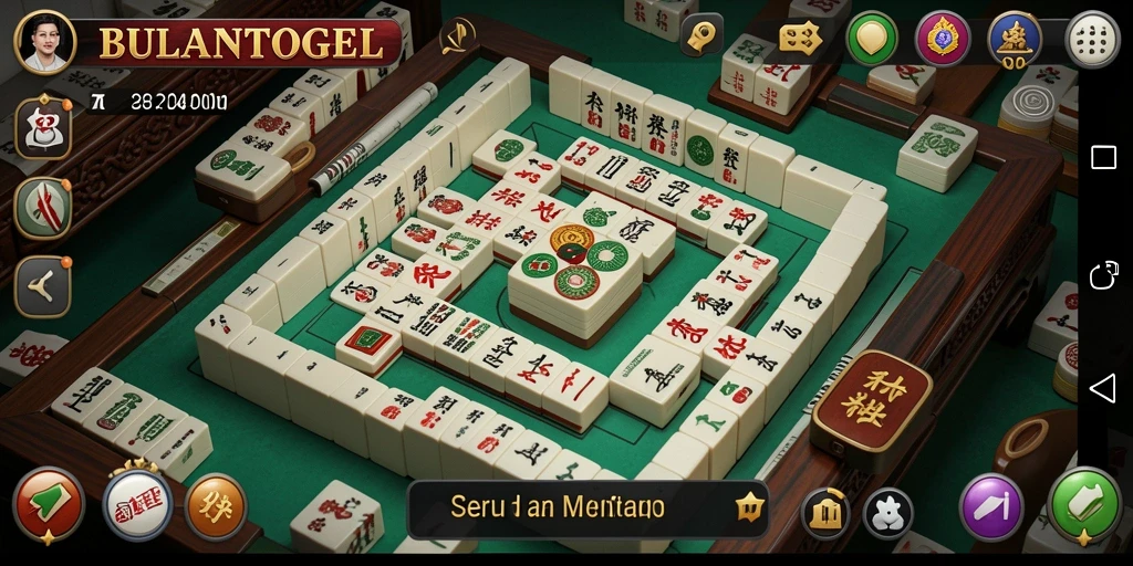 Tampilan grafis menarik saat bermain BULANTOGEL Mahjong.