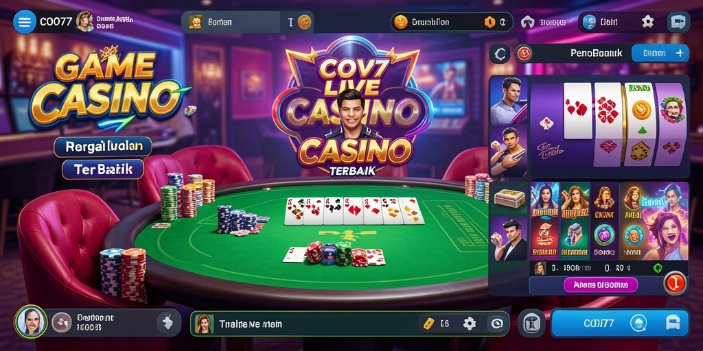 Tampilan gameplay Live Casino yang menegangkan di COO77.