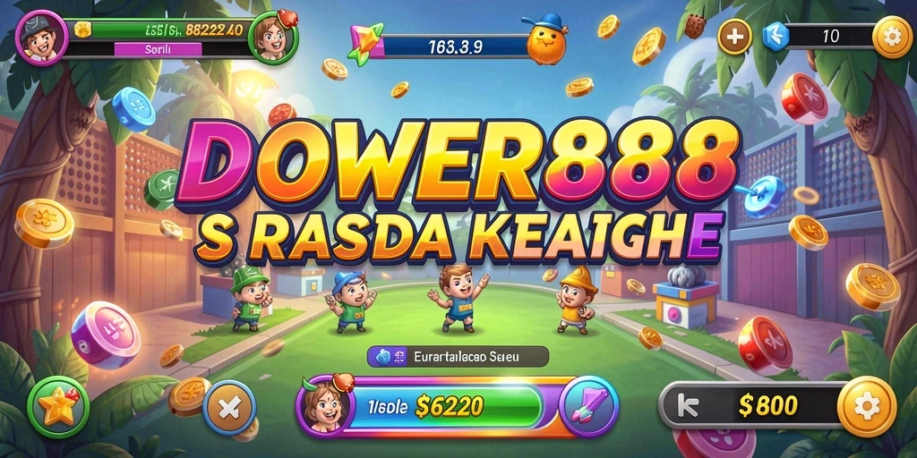 Screenshot gameplay DOWER88 menunjukkan karakter melawan rintangan dalam level yang menantang.
