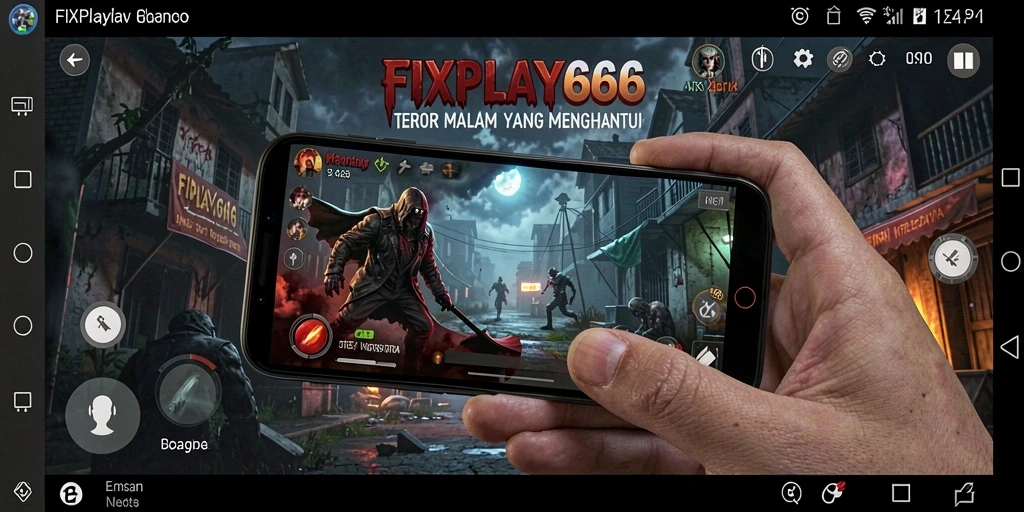 Tangkapan layar gameplay FIXPLAY666 menunjukkan suasana horror yang mencekam.