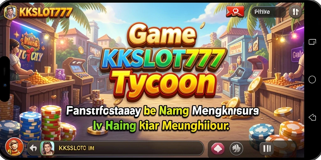 Screenshot KKSLOT777 menampilkan gameplay seru dalam mengelola bisnis Tycoon.
