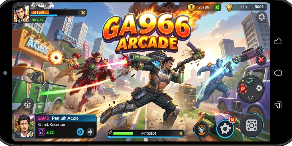Screenshot MT966 menampilkan aksi gameplay Arcade yang seru dan penuh tantangan.