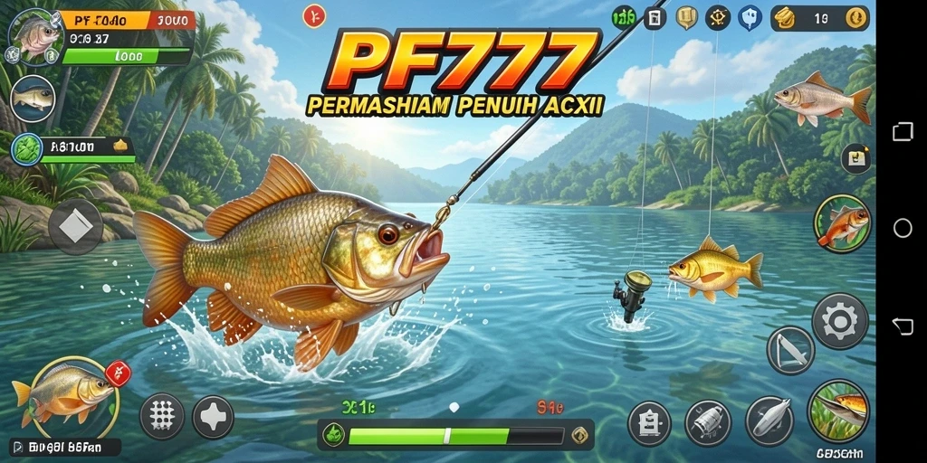 Tampilan gameplay PF777 yang mendebarkan dalam suasana memancing.