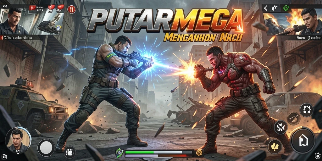Tampilan gameplay PUTARMEGA yang menegangkan dan mendebarkan.