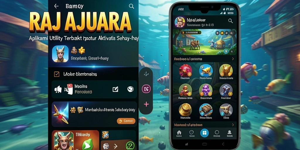 Tampilan utama aplikasi RAJAJUARA dengan fitur-fitur Utility.