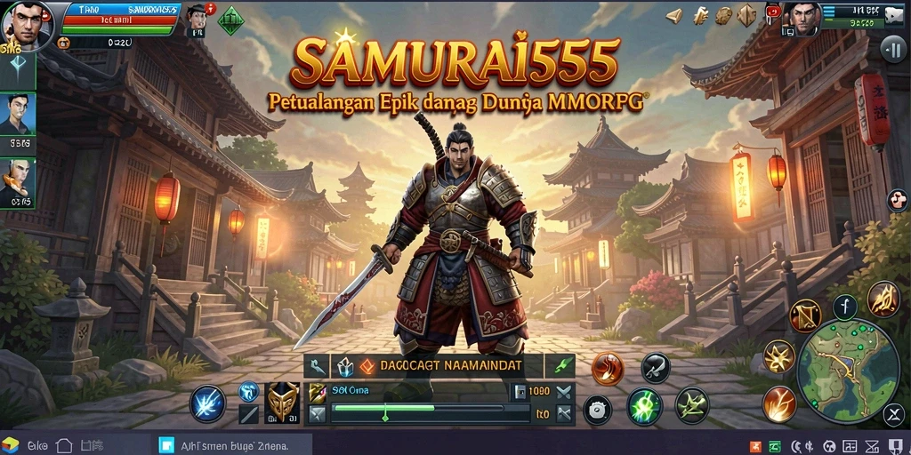 Tampilan aksi mendebarkan dalam gameplay MMORPG SAMURAI555.