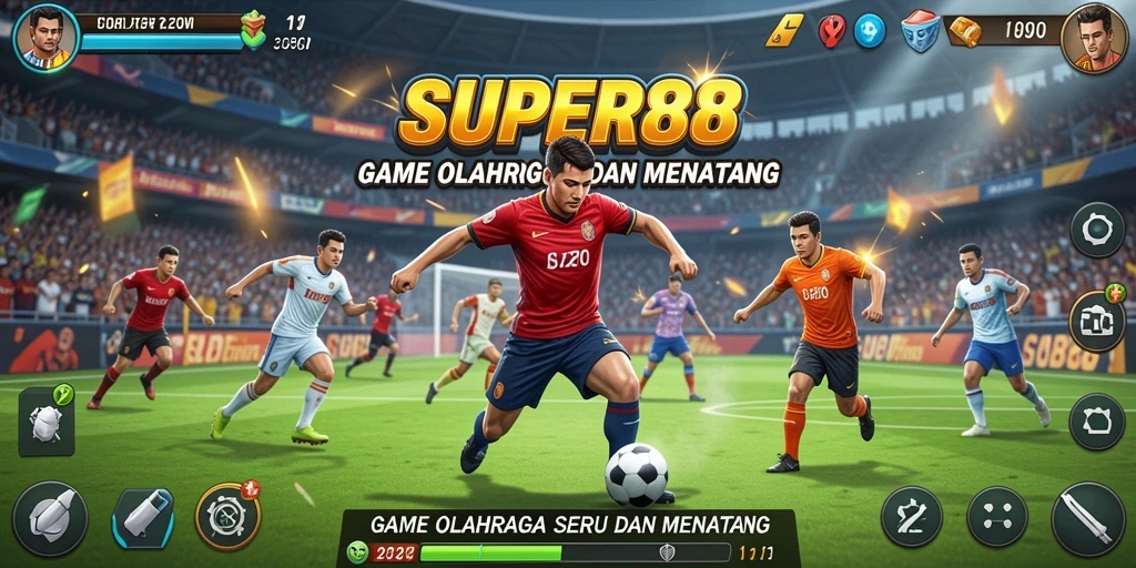 Tampilan menarik dari gameplay <strong>SUPER88</strong> yang menampilkan aksi olahraga seru.