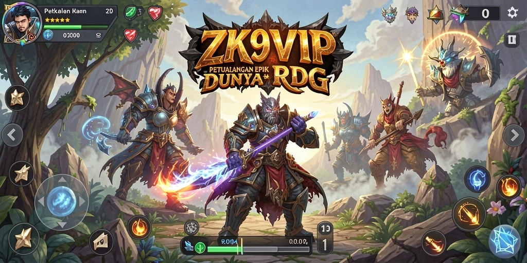 Tampilan gameplay menakjubkan dari ZK9VIP dengan aksi RPG yang mendebarkan.